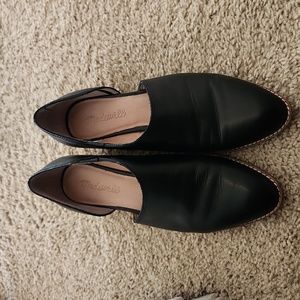 Madewell The Lucie Shoe in Black Leather, size 8